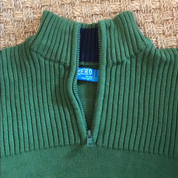 82 Zero Green half zip pullover sweater - Picture 2 of 5